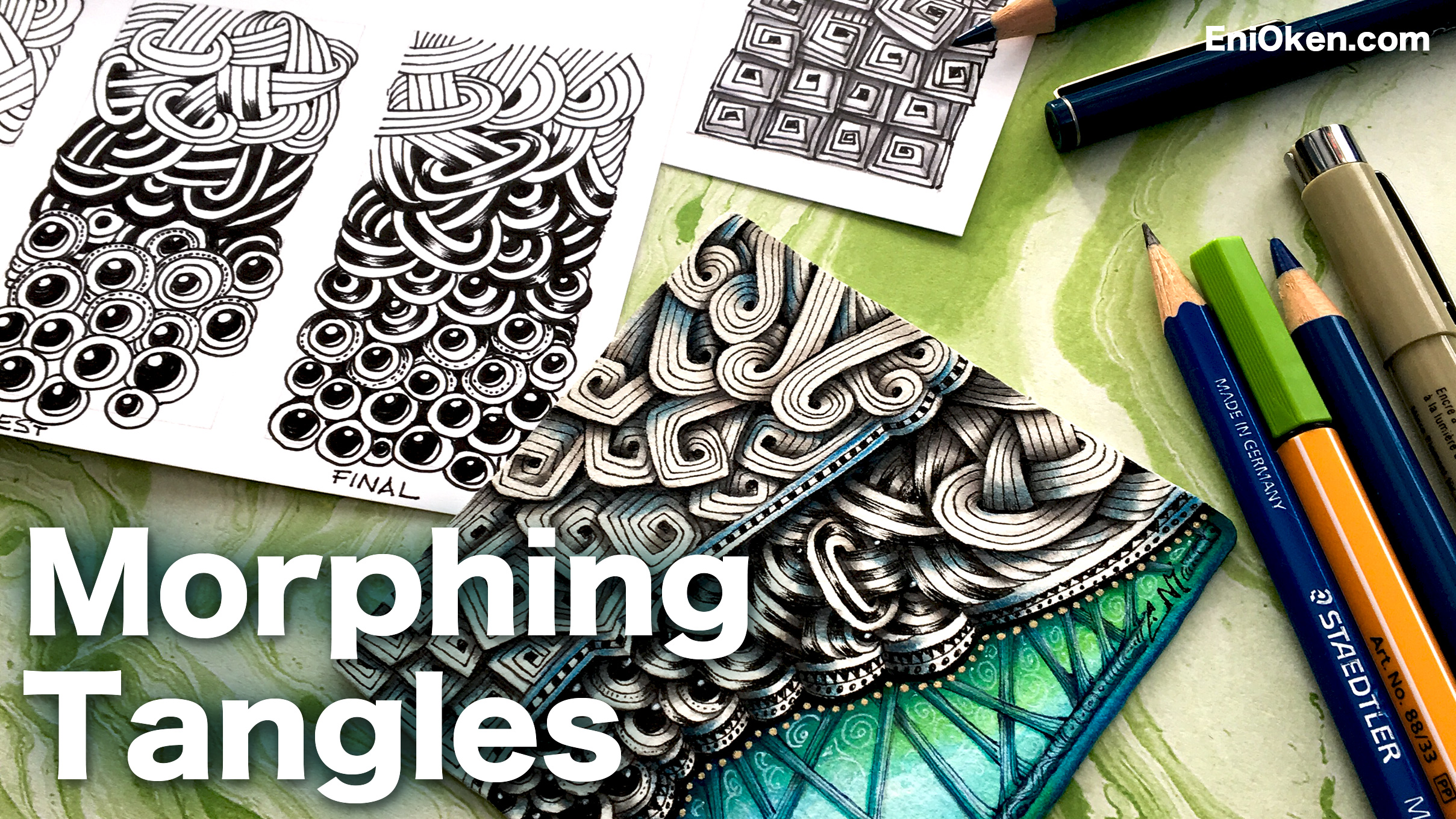 Zentangle Tiles - Morphing Mind