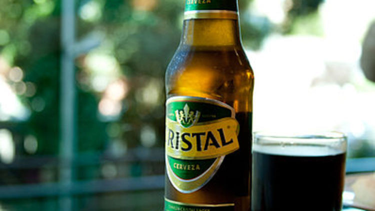 2 Cristal Beers when in Chile