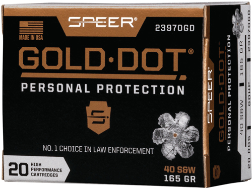 Speer Gold Dot 40 S&W 165 Grain Hollow Point (HP) 20 Round Box
