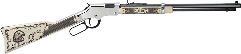 Henry H004AE Golden Boy Silver American Eagle 22 Short Caliber with 16 LR/21 Short Capacity, 20