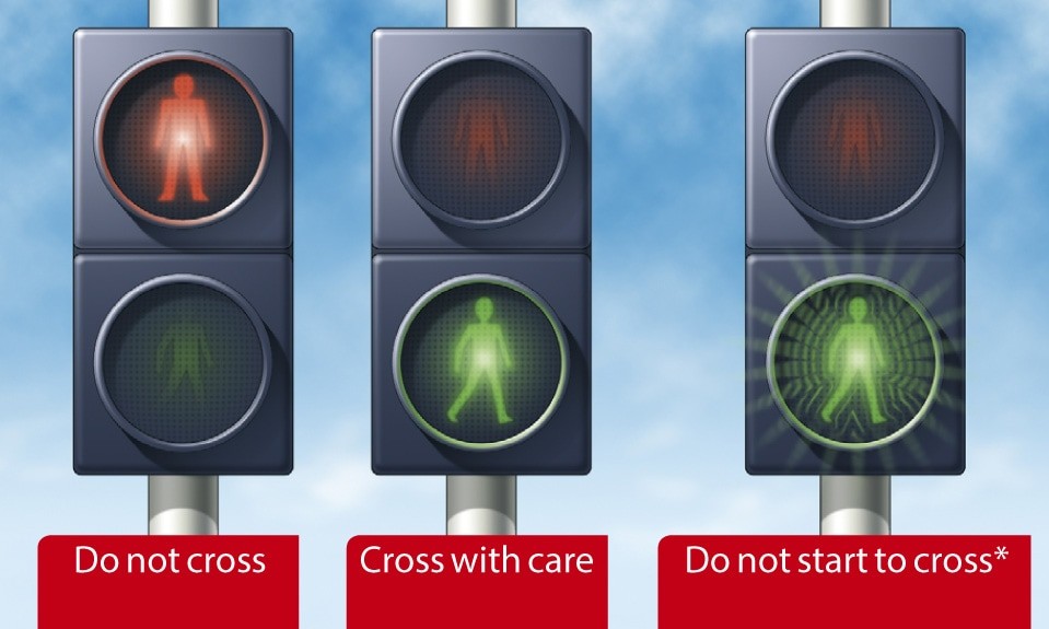 Rule 21- At traffic lights, puffin and pelican crossings. *At pelican crossings only.