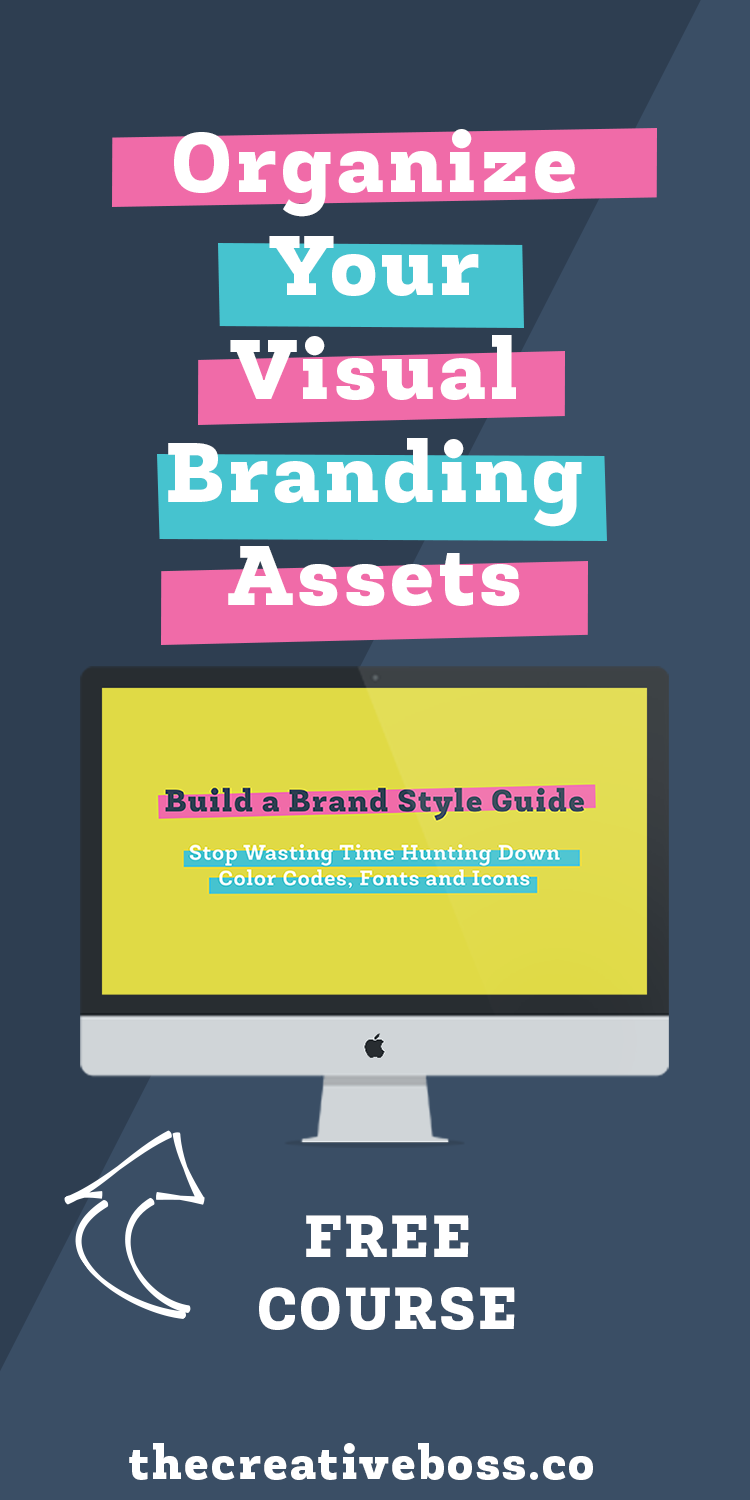 Do you waste time hunting down fonts or colors that you regularly use for your visual branding? STOP! Take the free course, Build a Brand Style Guide, and organize your visual branding today.