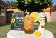 Sparkling Black Tea with Peach Juice Beverage from Trader Joe's