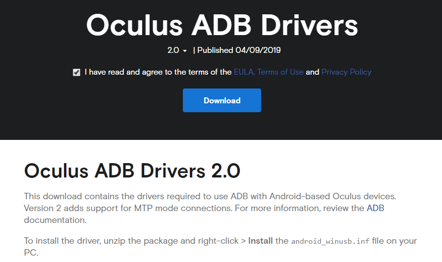 Oculus ADB image