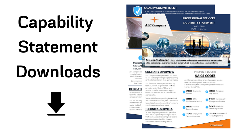 Capability Statement Templates GovKidMethod