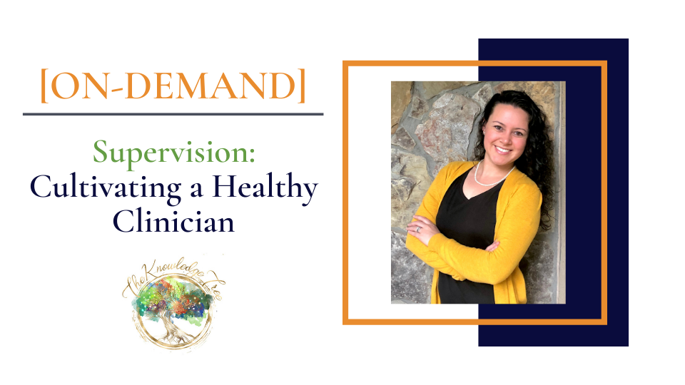 Supervision Self-Care On-Demand CE Webinar for therapists, counselors, psychologists, social workers, marriage and family therapists