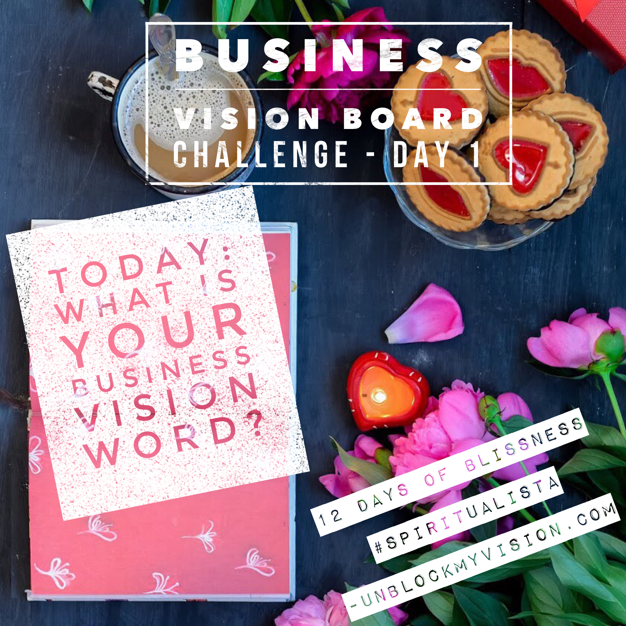 Are you ready for the 12 Days of Blissness business vision board challenge? It is time to stop playing small and to step into your goddess greatness! 