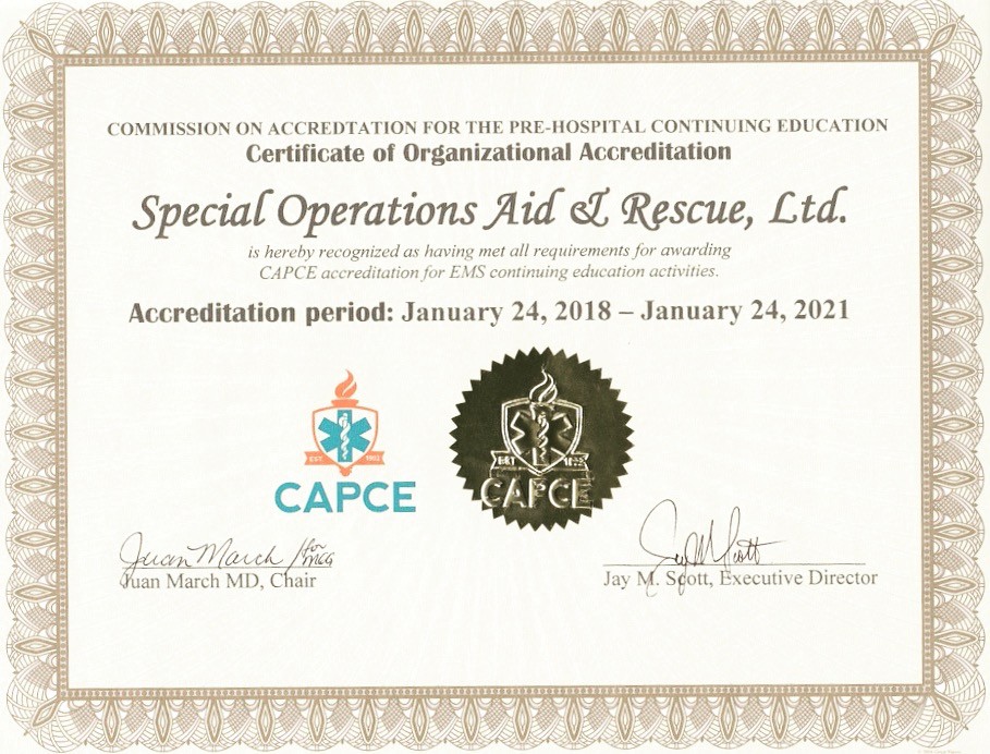 SOARescue CAPCE Accredited Organization