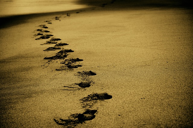 Footprints in the sand