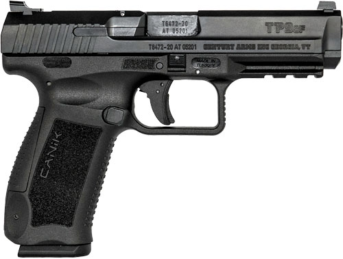 Canik HG4865N TP9 SF Full Size 9mm Luger 18+1 4.46″ Black Nitride Match Grade Barrel, Black Cerakote Serrated Steel Slide & Polymer Frame w/Picatinny Rail, Black Interchangeable Backstrap Grip