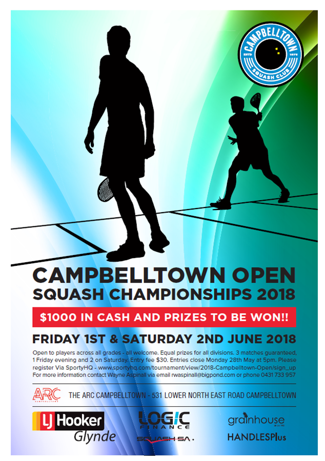 Campbelltown Open Squash Championships Results Squash South Australia