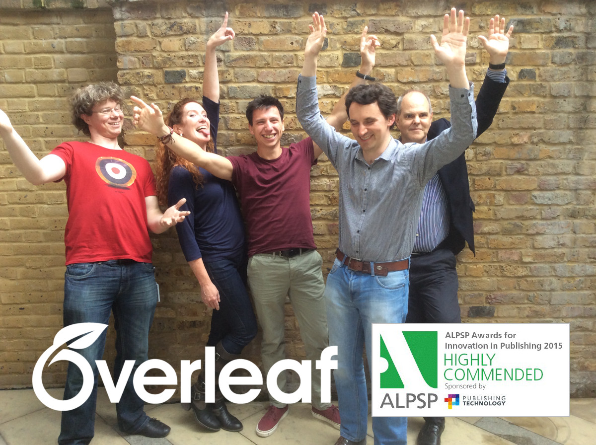 A very happy Overleaf team alpsp15