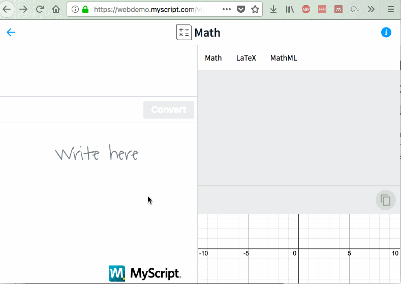 MyScript Math demo