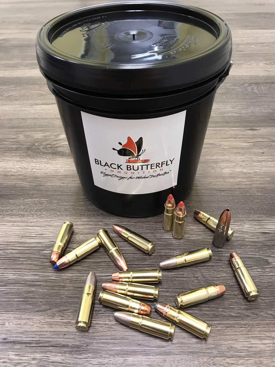 Black Butterfly Ammunition Premium and Target, .458 300 Rounds, BLACK LIST BUCKET