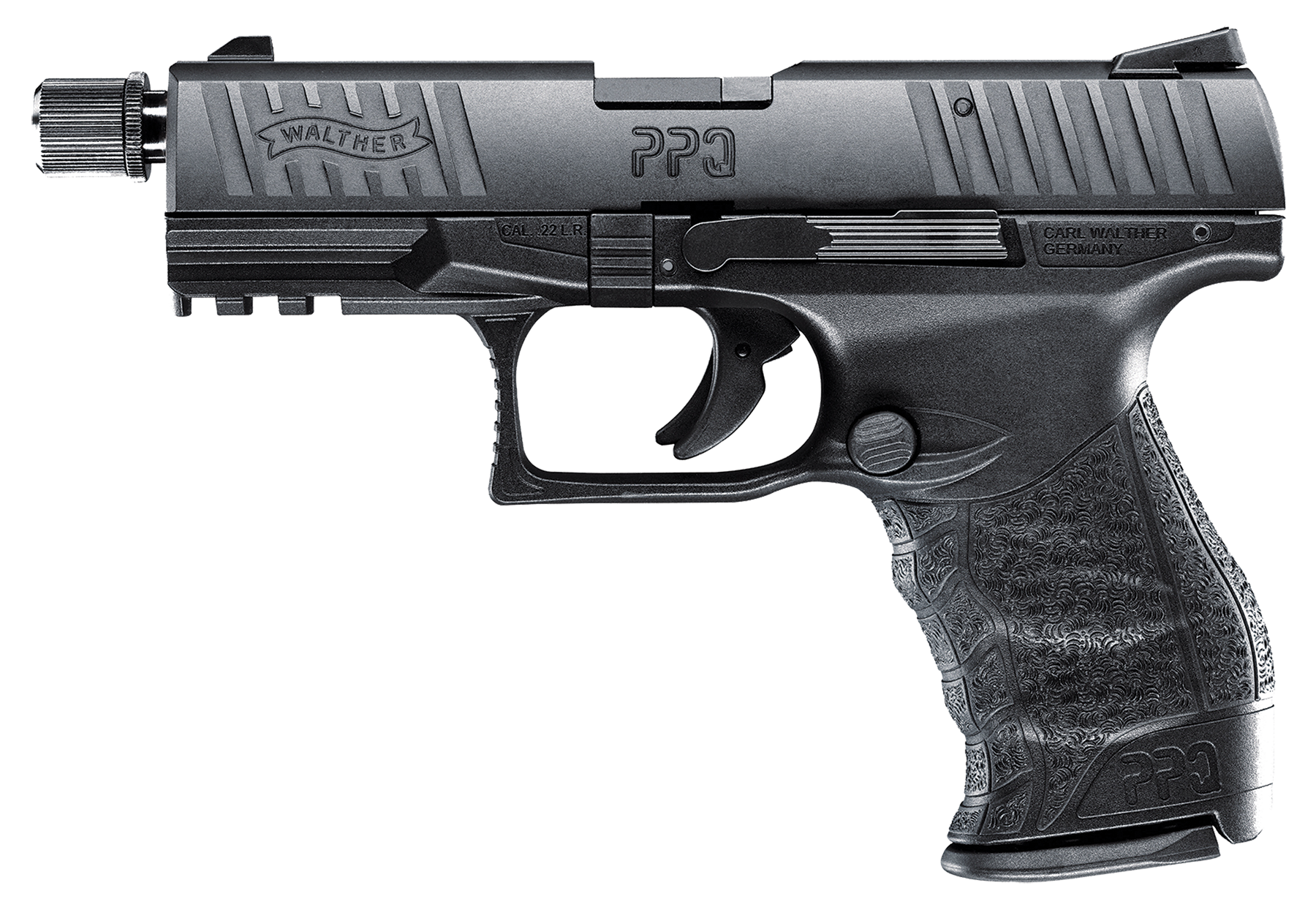 Walther Arms 5100304 PPQ M2 SD Tactical 22 LR 10+1 4″ Threaded Steel Barrel, Matte Black Tenifer Serrated/Steel Slide, Black Polymer Frame w/Picatinny Rail, Black Polymer Grips