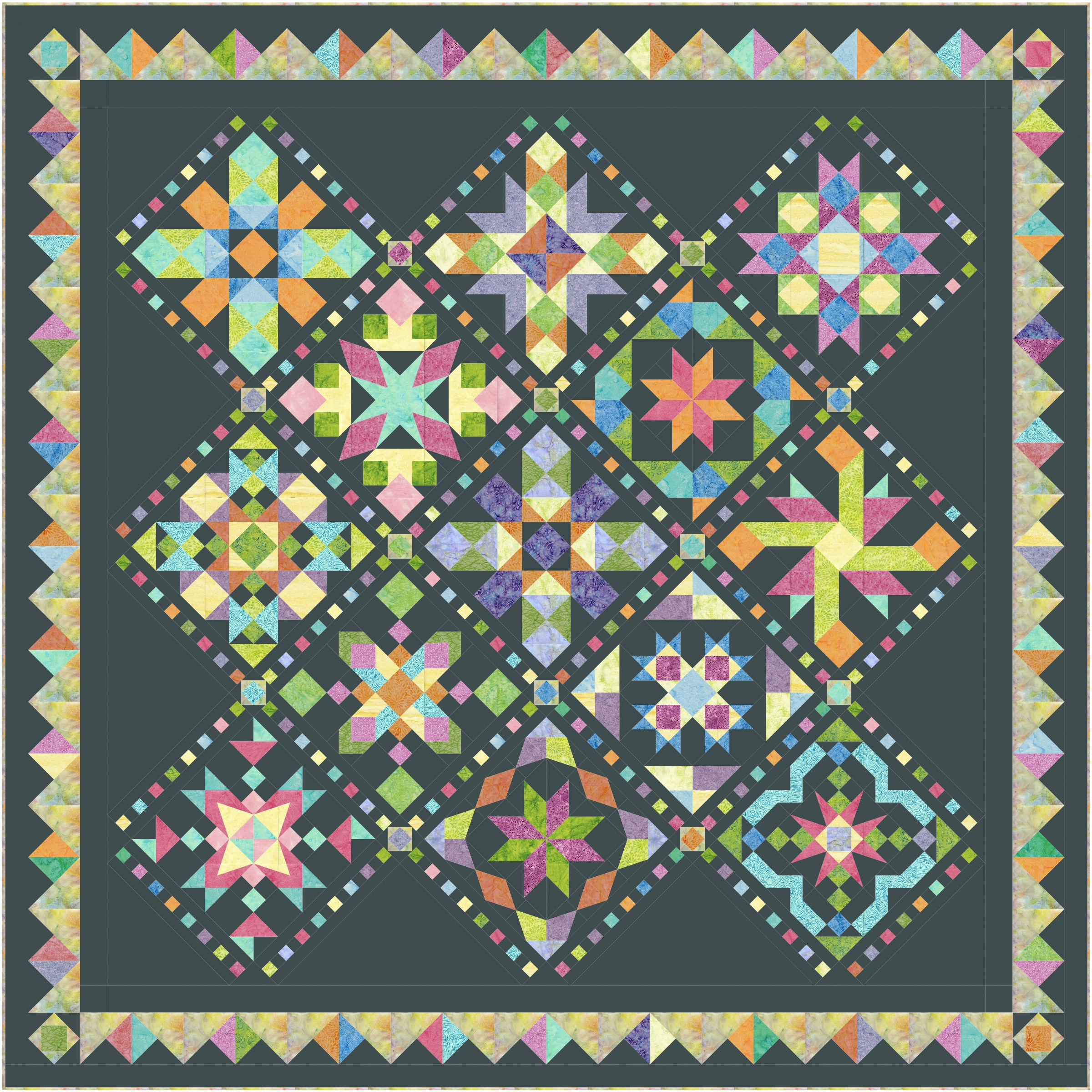 Product image for Stitchin Sisters Charter Club ~ Aspiring Stars Sampler (Saturday)