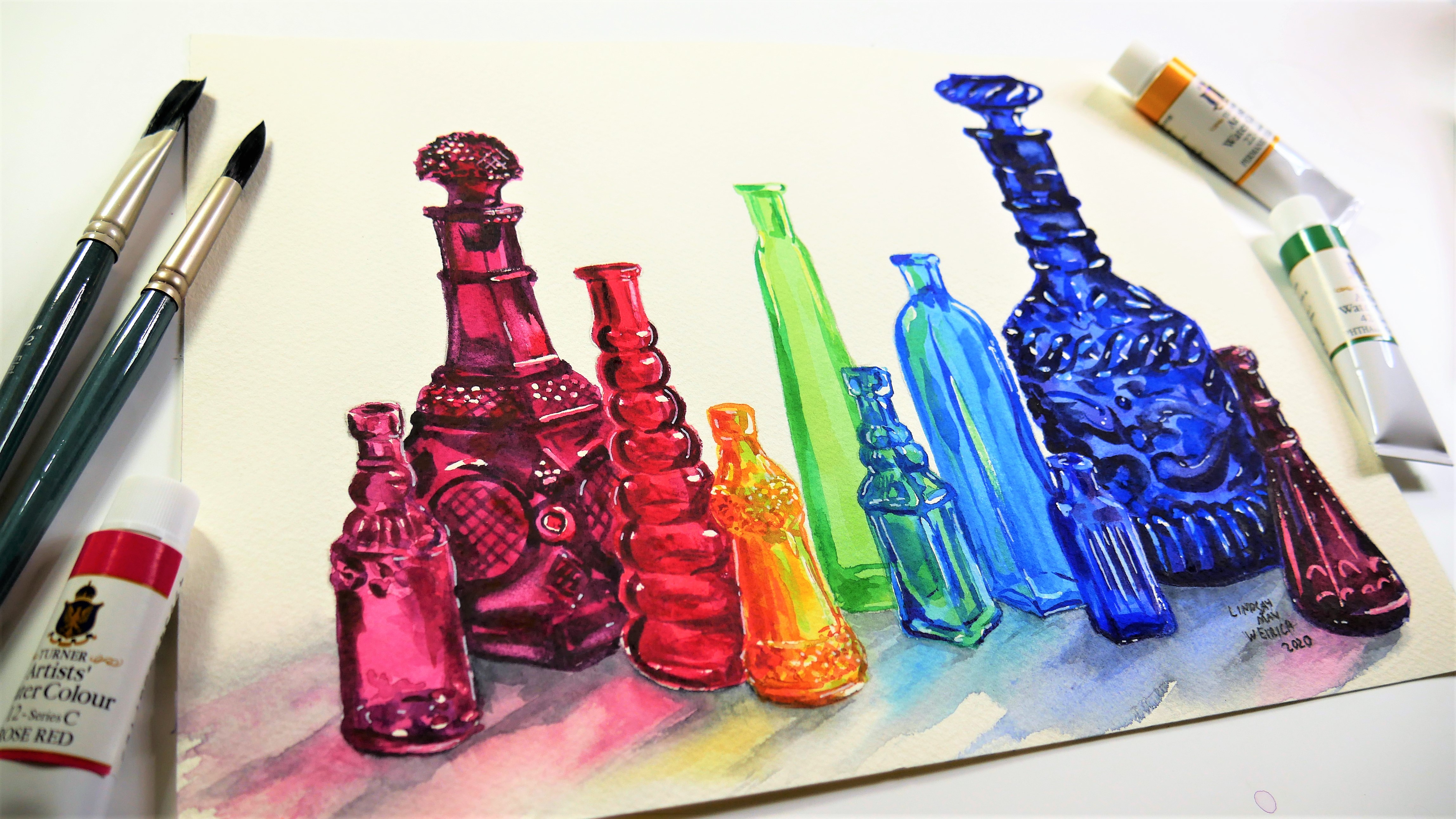 Transparent sales glass painting