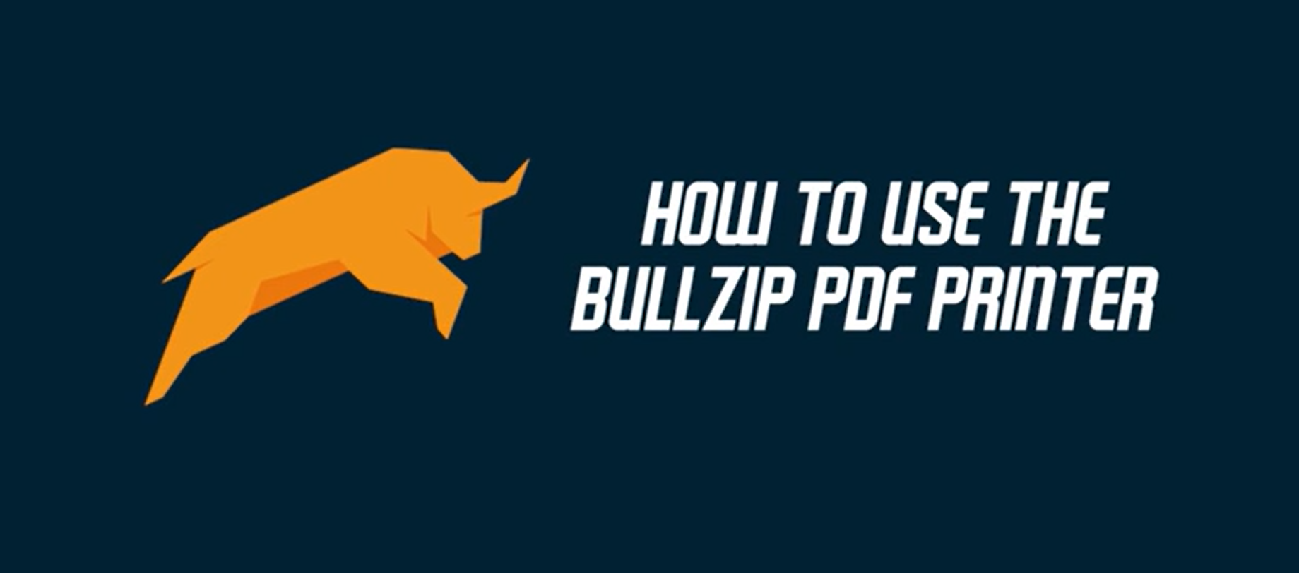 Bullzip pdf printer training bullzip pdf printer training