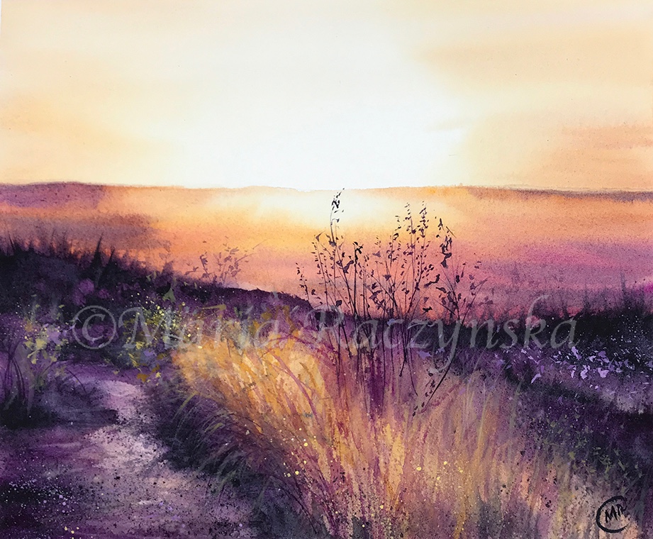 Purple Landscape Exercise by Maria Raczynska