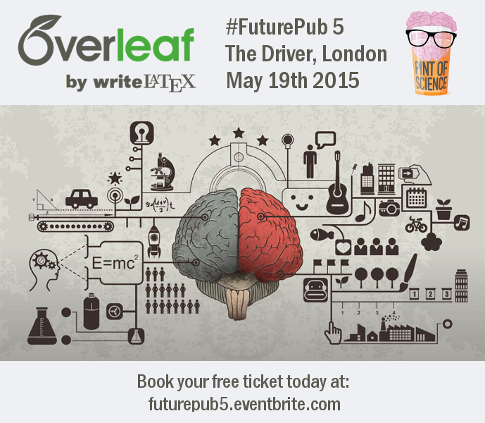 Overleaf futurepub 5 event logo May 19th