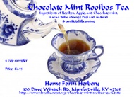 Chocolate Mint Rooibos Tea from Home Farm Herbery