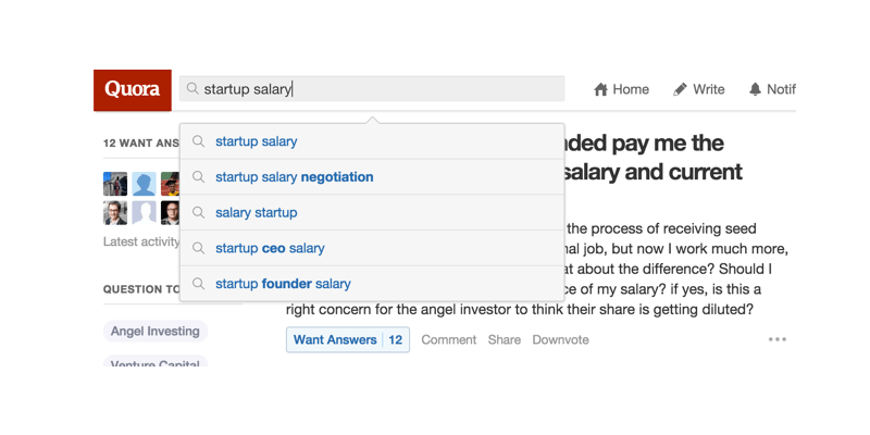 Quora Startup Salary