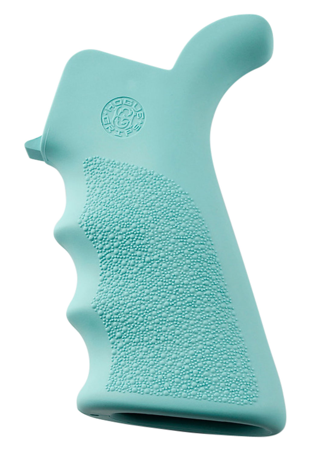Hogue OverMolded Beavertail Cobblestone Aqua Blue with Finger Grooves for AR-15, M16