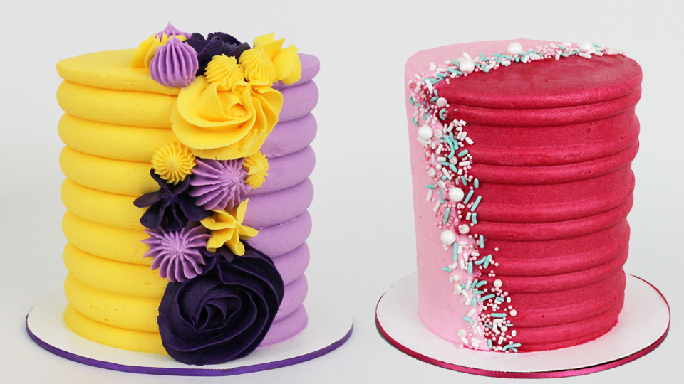 Textured Half And Half Cakes British Girl Bakes