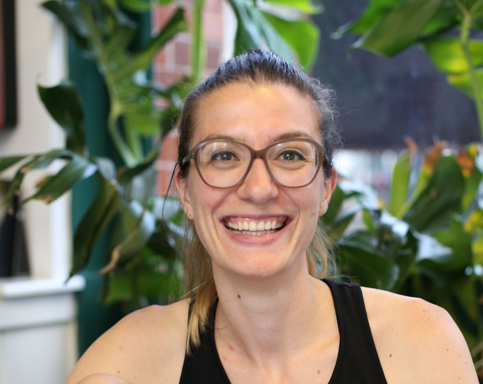 woman smiling at camera