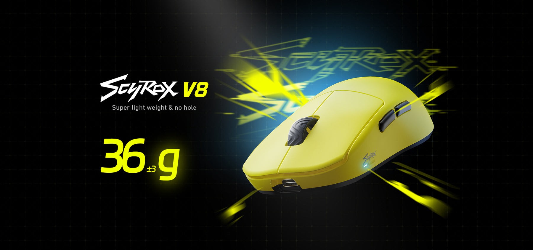 Scyrox V8 Gaming Mouse - Yellow - Micro Center