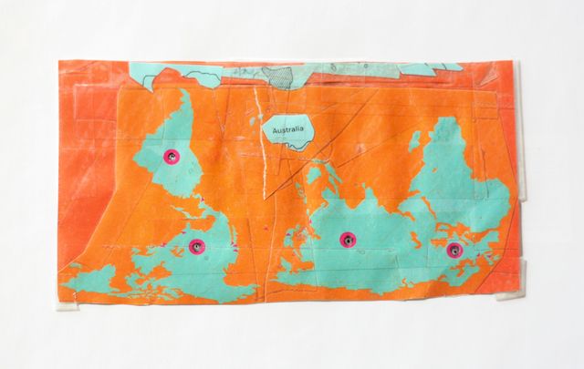 image: untitled. 2.5x5inches, adhesive tape collage
