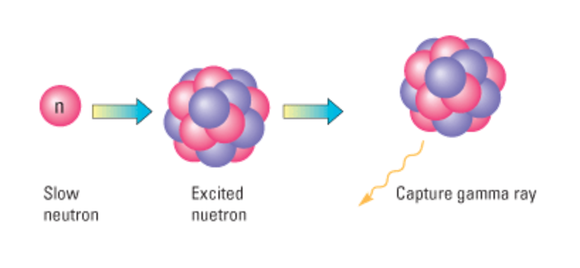 Ядро урана захватывает нейтрон