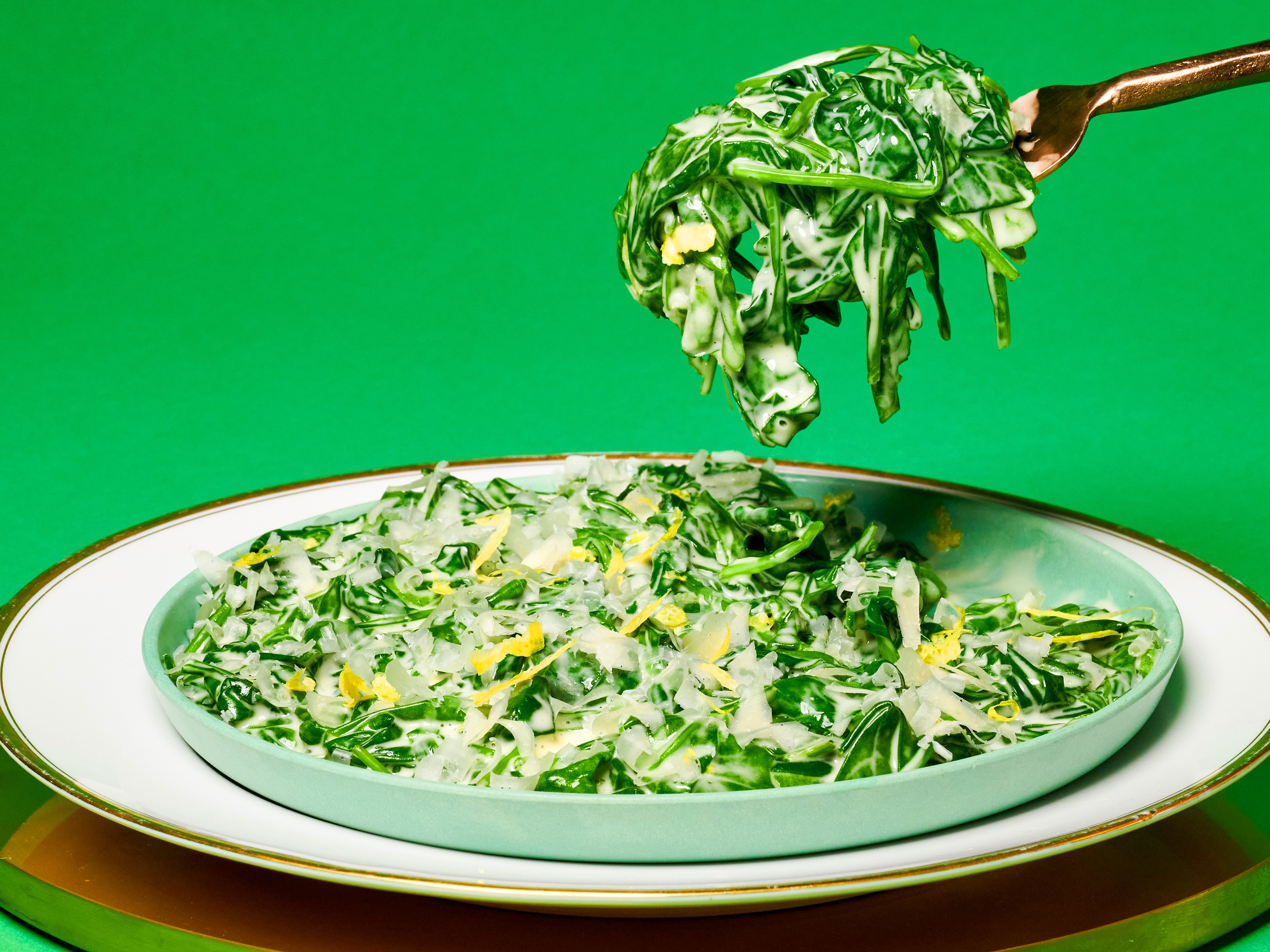 Light and Bright Creamed Spinach