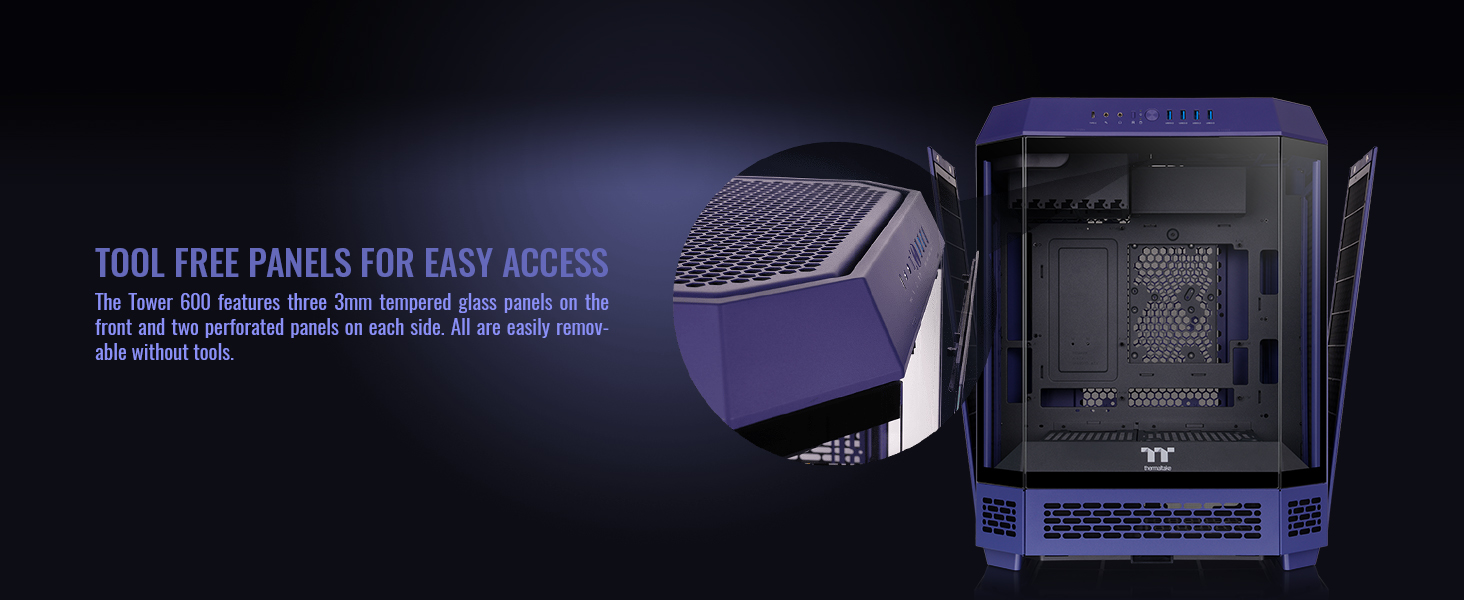 Thermaltake Tower 600 Mid Tower; 2x140mm CT Fans Included; 420mm