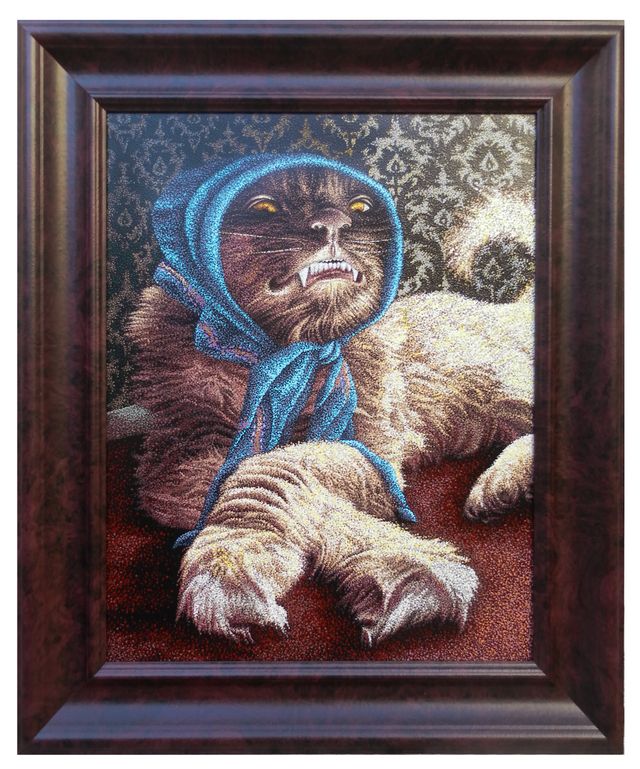 image: "Babushkat" 11x14 acrylic on board, 2016