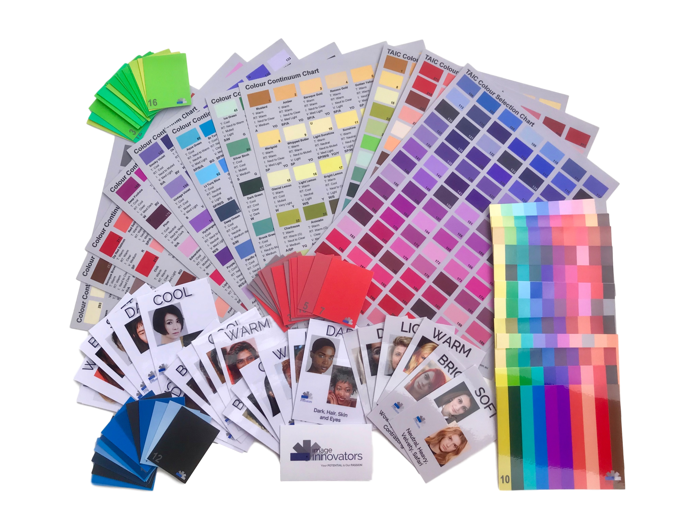 Image Consultant Training, Personal Color Analysis Cards