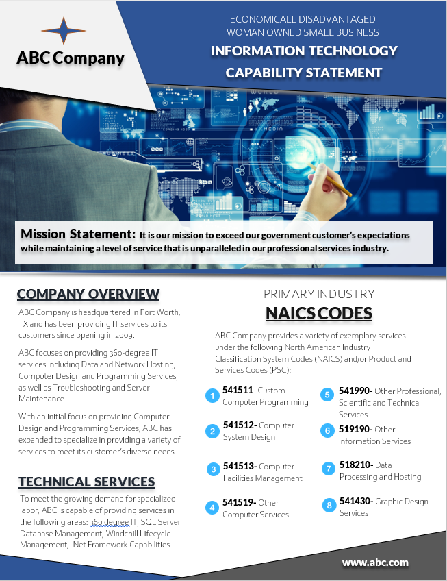 Capability Statement Templates GovKidMethod