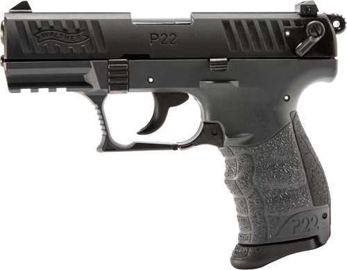 Walther P22Q Handgun .22 LR 10/rd Magazines (2) 3.42″ Barrel Tungsten Grey