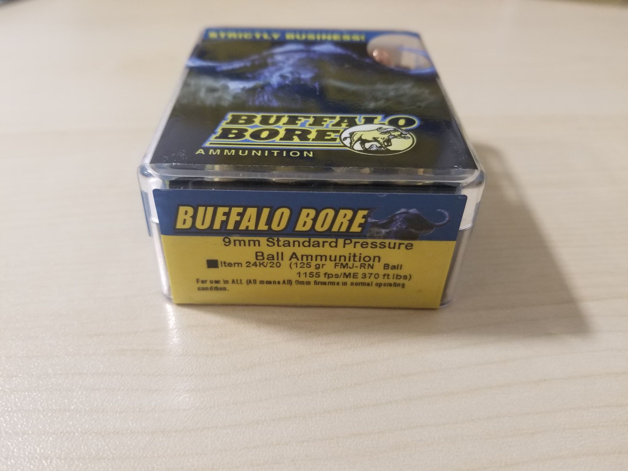Buffalo Bore Ammunition Buffalo Bore 9mm 125 Gr Standard Pressure Ball