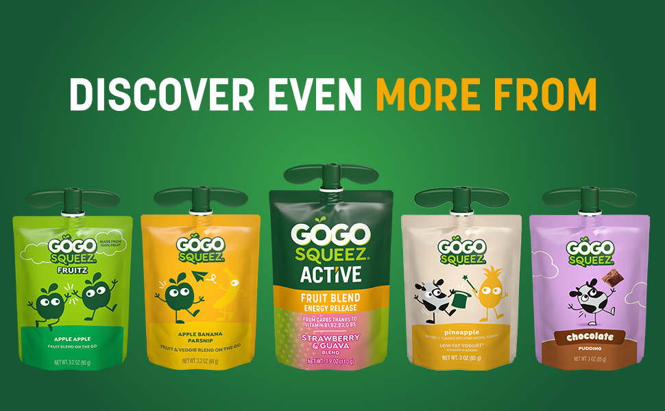 GoGo squeeZ Active Energy No Sugar Added Tropical Punch Fruit