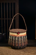 Farmer Smoked Raw Liu Bao Tea in Basket from Yunnan Sourcing
