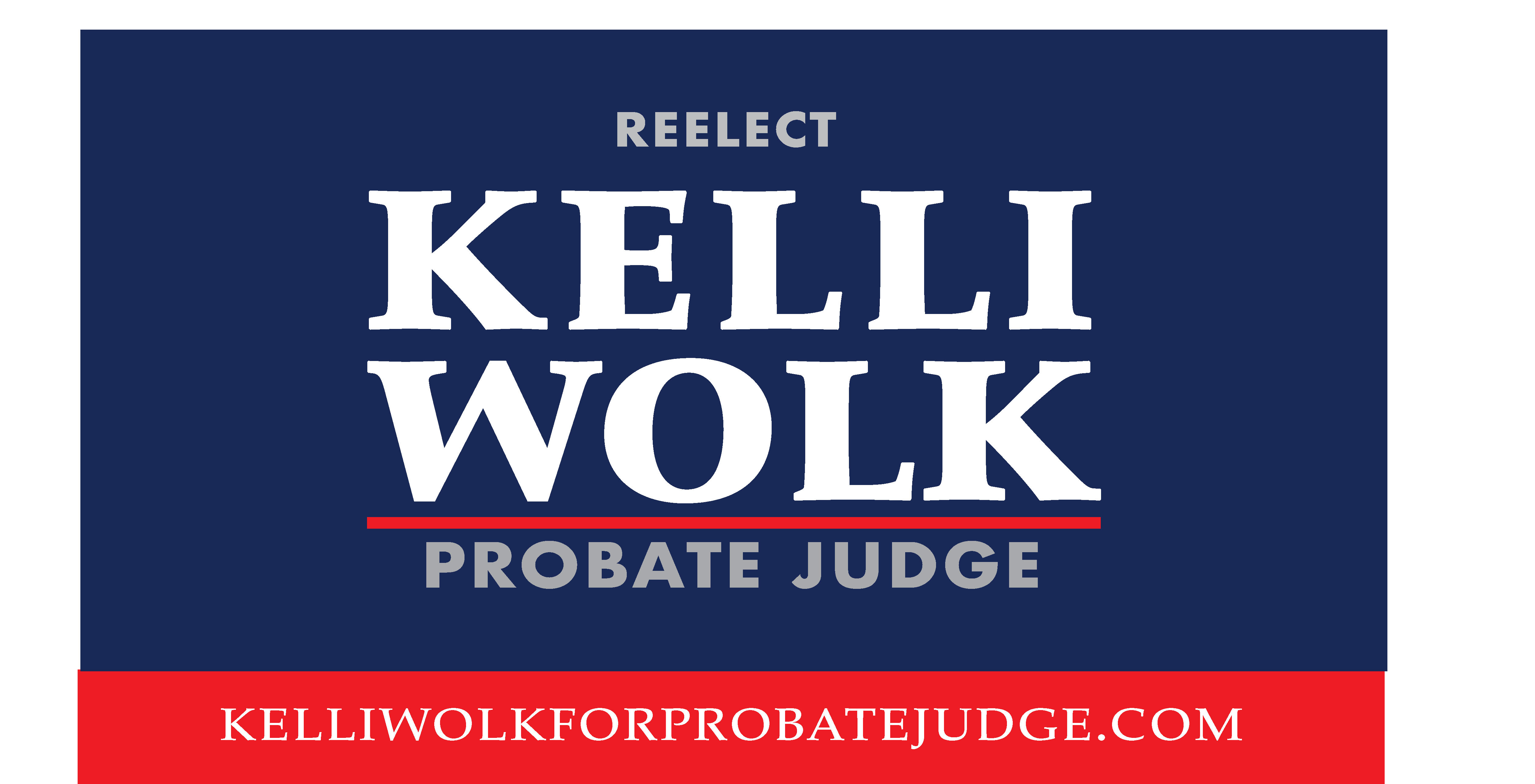 Kelli Wolk for Probate Judge. logo