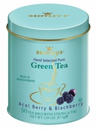 ACAI BERRY & BLACKBERRY GREEN TEA (50-CT TIN) from Bentley's
