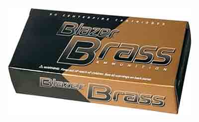 CCI Blazer Brass Handgun Ammo 9mm 115-Grain 50-Rounds Brass Casings FMJ
