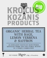 Herbal Tea with Sage, Lemon Verbena and Saffron from Krocus Kozanis Products