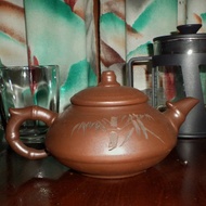 Traditional Purple Clay Bamboo Gongfu Teapot from Enjoying Tea