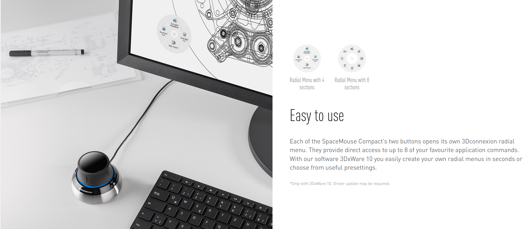3Dconnexion SpaceMouse Compact - Designed for Advanced 3D