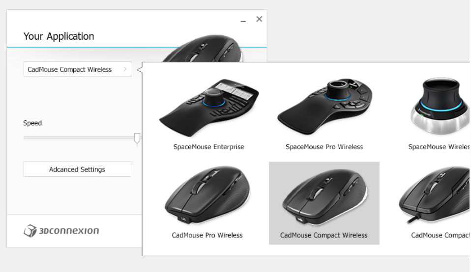 3Dconnexion CadMouse Compact Wireless - Designed for the Mobile