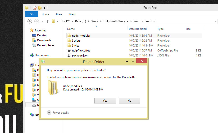 Trying File Explorer - Delete