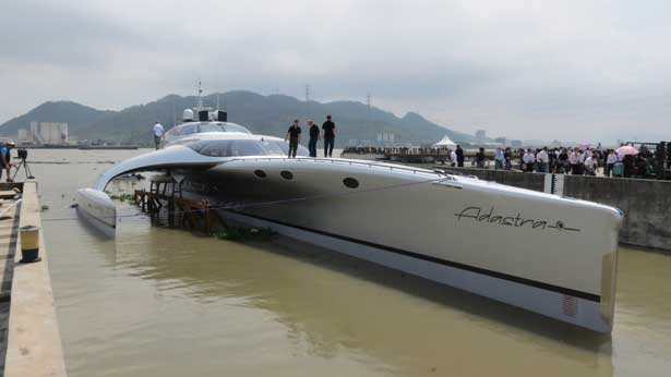 Futuristic Trimaran Adastra Launches In China